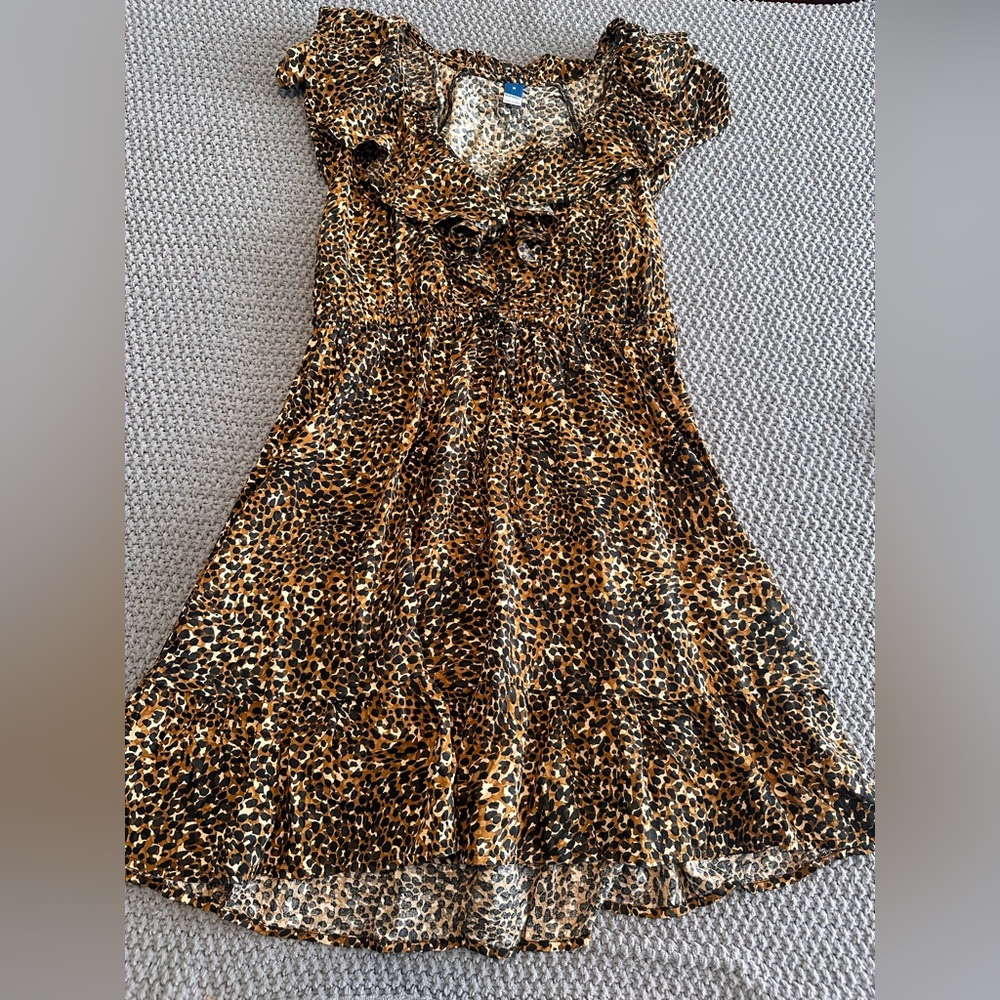 Old Navy Leopard Print Midi Dress in Brown and Black - Picture 14 of 14